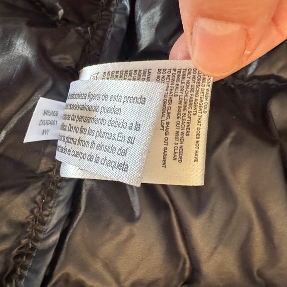 Calvin Klein XXL Packable Down Puffer Jacket Detachable Hood Navy Blue - Picture 4 of 6